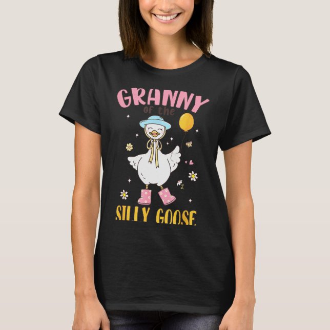 Granny Of The Silly Goose First Birthday Family Ma T-Shirt (Vorderseite)