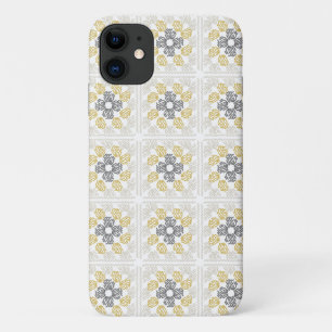 Granny Quadrat-Skizze gelb grau Case-Mate iPhone Hülle