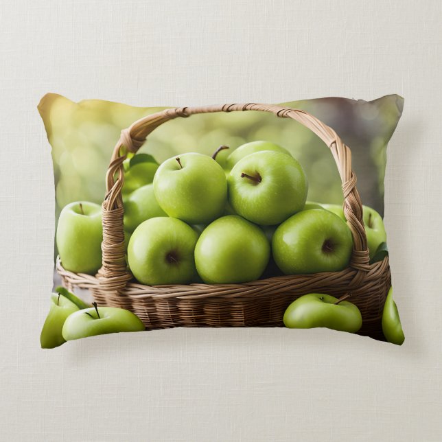 Granny Smith Äpfel Dekokissen (Vorderseite)