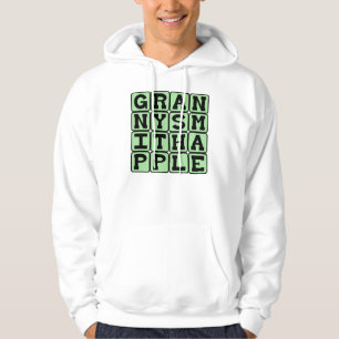 Granny Smith Apfel, Farbe und Frucht Hoodie