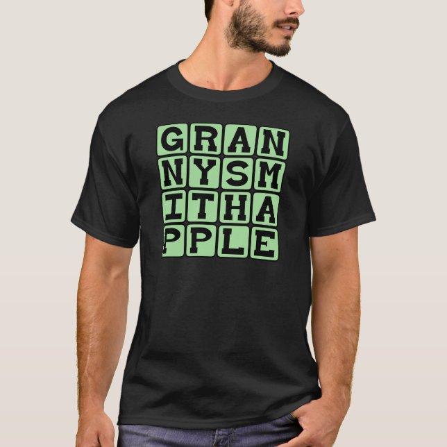 Granny Smith Apfel, Farbe und Obst T-Shirt (Vorderseite)