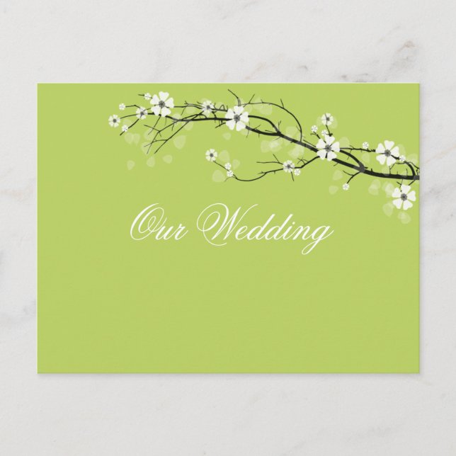 Granny-Smith-Apfelblüten rett Datum/Farbe Ankündigungspostkarte (Vorderseite)