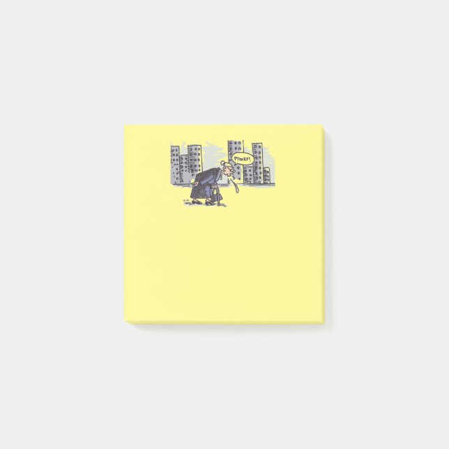 Granny Spitzen! Gelbe Notenpolster Post-it Klebezettel (Vorderseite)