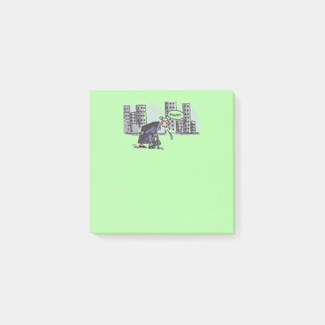Granny Spitzen! Grüne Notenpolster Post-it Klebezettel (Vorderseite)