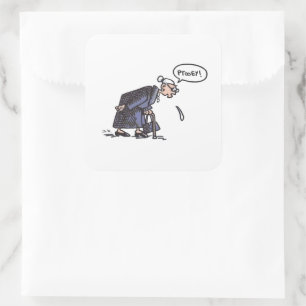 Granny Spitzen! Quadrat große Aufkleber