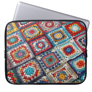 Granny Square Crocheted Quilt Laptopschutzhülle