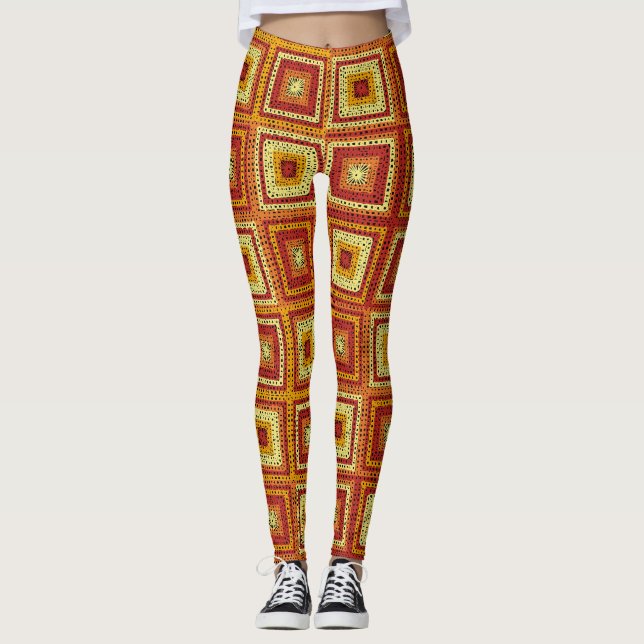 Granny Square Pattern Leggings (Vorderseite)