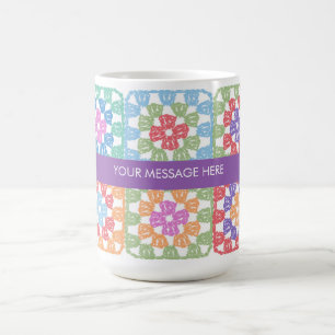 Granny Squares Crochet-Tasse Kaffeetasse
