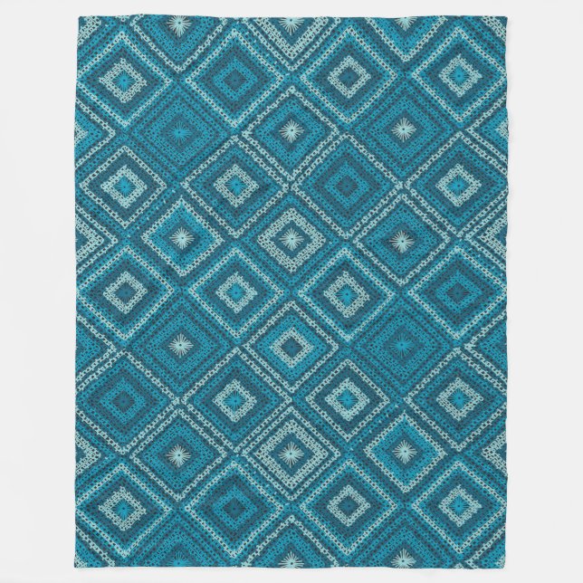 Granny Squares Fleece Blanket (Vorderseite)