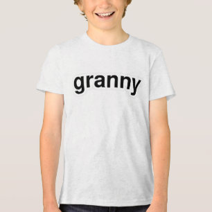 Granny Text T-Shirt - Sweet und Nostalgic Vibes! Tri-Blend Shirt