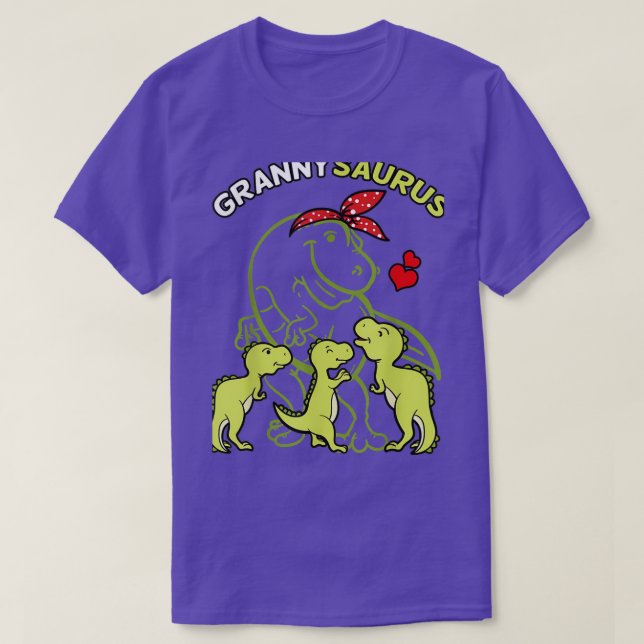 Grannysaurus Granny Tyrannosaurus Dinosaur Mütter T-Shirt (Design vorne)