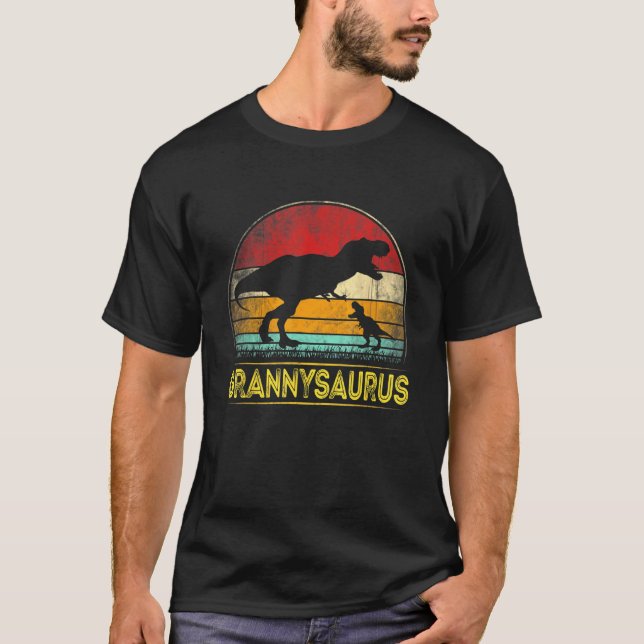 Grannysaurus T Rex Dinosaur Granny Saurus Familie  T-Shirt (Vorderseite)