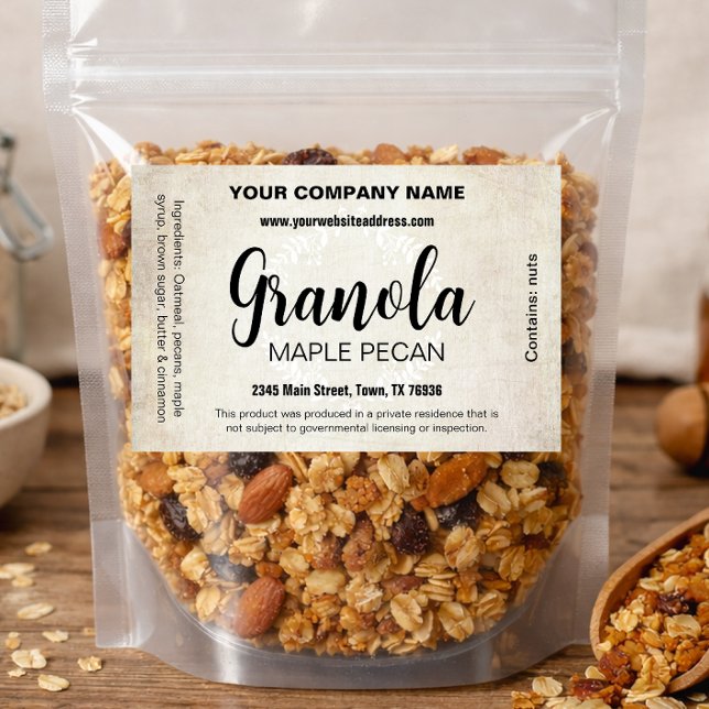 Granola Anpassbare Eigenmarke Label Gran001cbbrt Lebensmitteletikett (Von Creator hochgeladen)