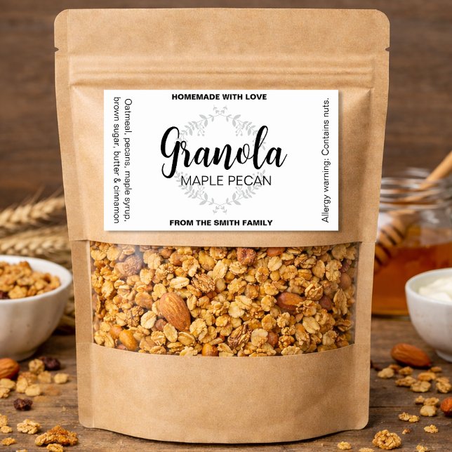 Granola (oder Ihre Formulierung) Homemade Label Gr Rechteckiger Aufkleber (Von Creator hochgeladen)