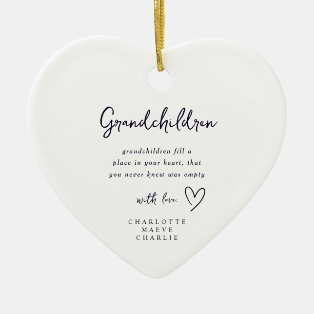Granparents Grandma Grandad Heart Ornament (Vorne)