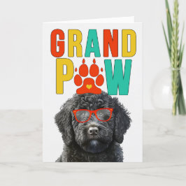 GranPAW Black Labradoodle Funny Grandelelterntag Feiertagskarte