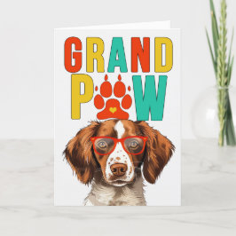 GranPAW Brittany Spaniel GrandDOG Großeltern Day Feiertagskarte