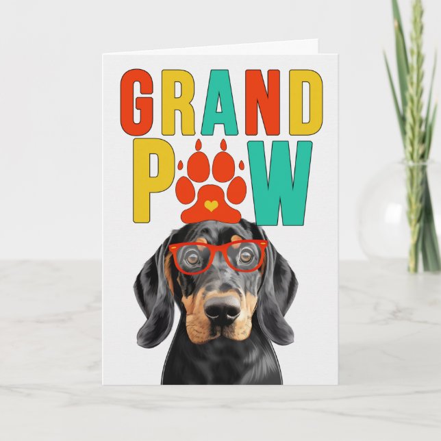 GranPAW Conhound Dog Funny Grandelterntag Feiertagskarte (Vorderseite)