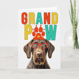 GranPAW Drahthaarterrier Pointer Funny Grandeltern Feiertagskarte