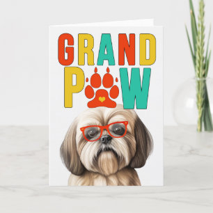 GranPAW Lhasa Apso Dog Funny Grandeltern Day Feiertagskarte
