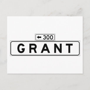 Grant Ave, San Francisco Street Sign Postkarte