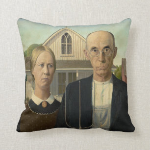 Grant DeVolson Wood American Gothic Kissen