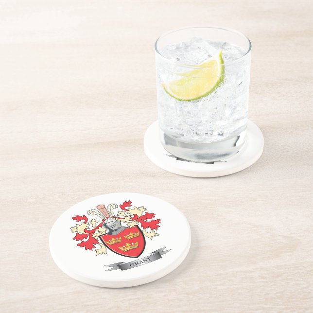 Grant-Familienwappen-Wappen Untersetzer (Seite)