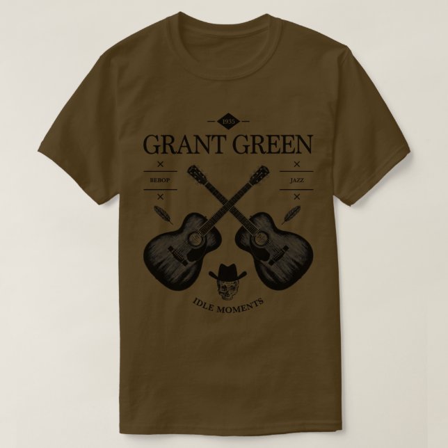 Grant Green Acoustic Guitar Vintages Logo T-Shirt (Design vorne)
