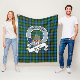 Grant Jagd Clan Abzeichen Tartan Kariert Fleecedecke