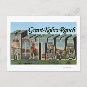 Grant-Kohrs Ranch, Montana - Große Briefszenen Postkarte
