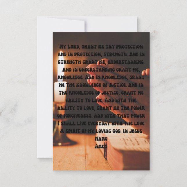 Grant Me Protection Praetkarte Karte (Vorderseite)