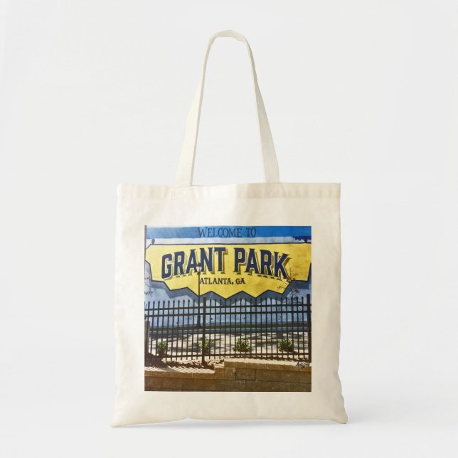 Grant Park, Atlanta, Welcome, Tote Bag Tragetasche (Vorne)
