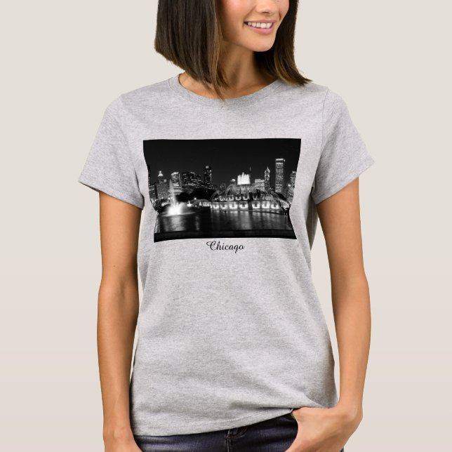 Grant Park Chicago Grayscale T - Shirt (Vorderseite)