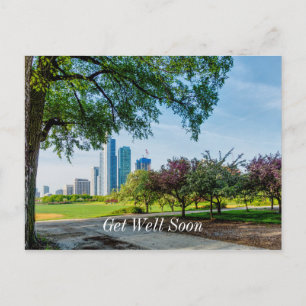 Grant Park Morgen Spaziergang Gute Besserung Postk Postkarte