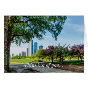 Grant Park Morning Walk Denken Sie an Ihre Karte