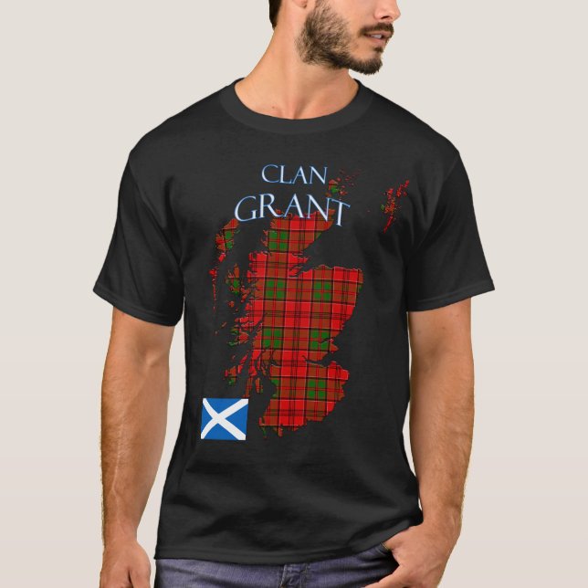Grant Scottish Clan Tartan Scotland T-Shirt (Vorderseite)