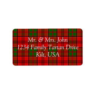 Grant Tartan Label Adressaufkleber