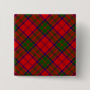 Grant tartan red green kariert button