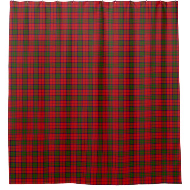 Grant tartan red green kariert duschvorhang (Vorderseite)
