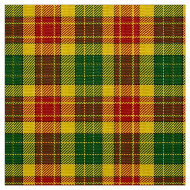 Grant Tartan Red Green und Yellow Karierte Stoffe (Muster)
