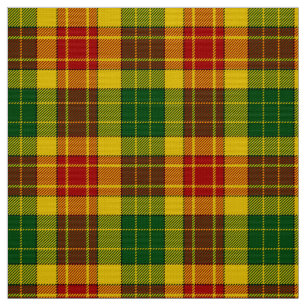 Grant-Tartan-Rot-Grün-Gelb-Karo-Stoff Stoff