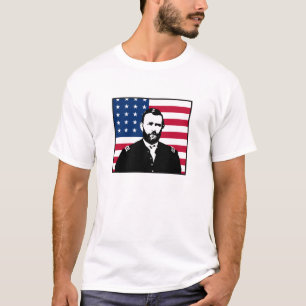 Grant und amerikanische Flagge T-Shirt