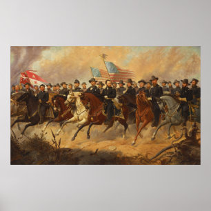 Grant und Seine Generäle von Ole Peter Hansen Ball Poster