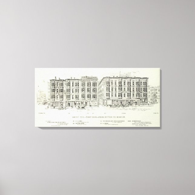 Grant West side Sutter und Bush Leinwanddruck (Vorderseite)