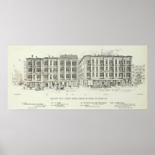 Grant West side Sutter und Bush Poster