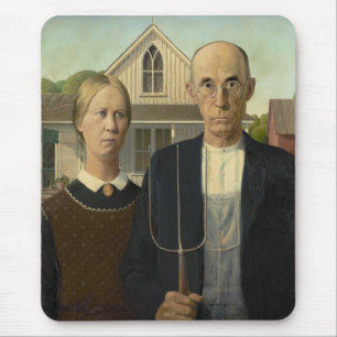 Grant Wood - American Gothic Mousepad