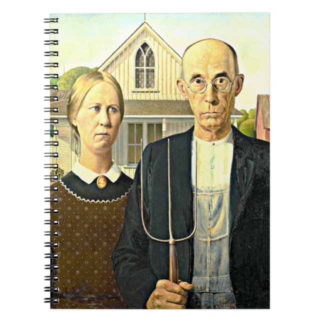 Grant Wood - American Gothic, Notizblock (Vorderseite)