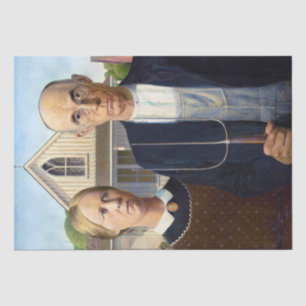 Grant Wood Amerikanische Gotik (1930) Seidenpapier
