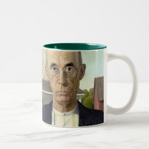 Grant Wood "amerikanische gotische " Zweifarbige Tasse