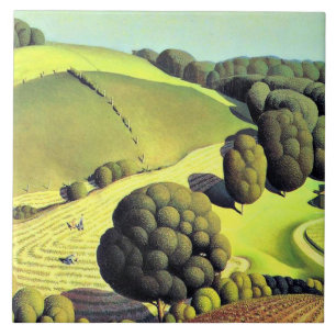 Grant Wood artwork, Young Corn, Fliese